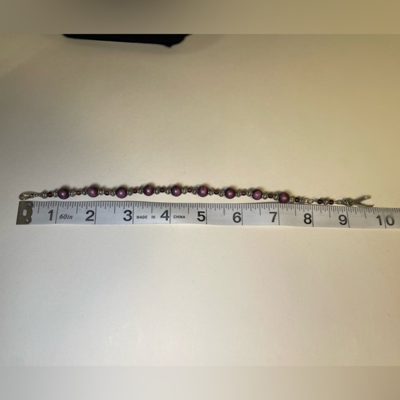 Cancer Survivor Silver and Purple Women's Bracelet 8” - Picture 5 of 5